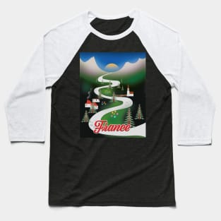 France vintage style travel poster Baseball T-Shirt